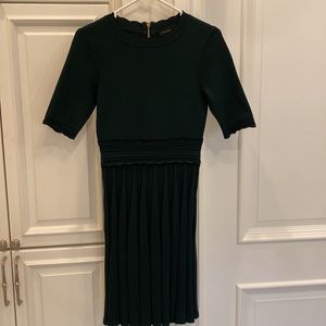 Ted Baker Hunter green viscose dress. Size 2